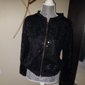 Sequin Bomber Jacket